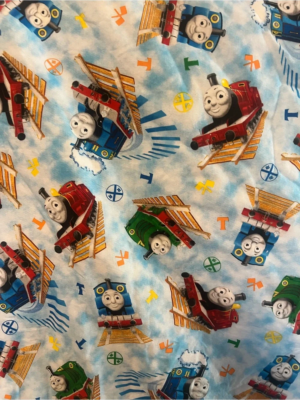 Vintage 36x37 Homemade,  Thomas The Train Quilt, VGC